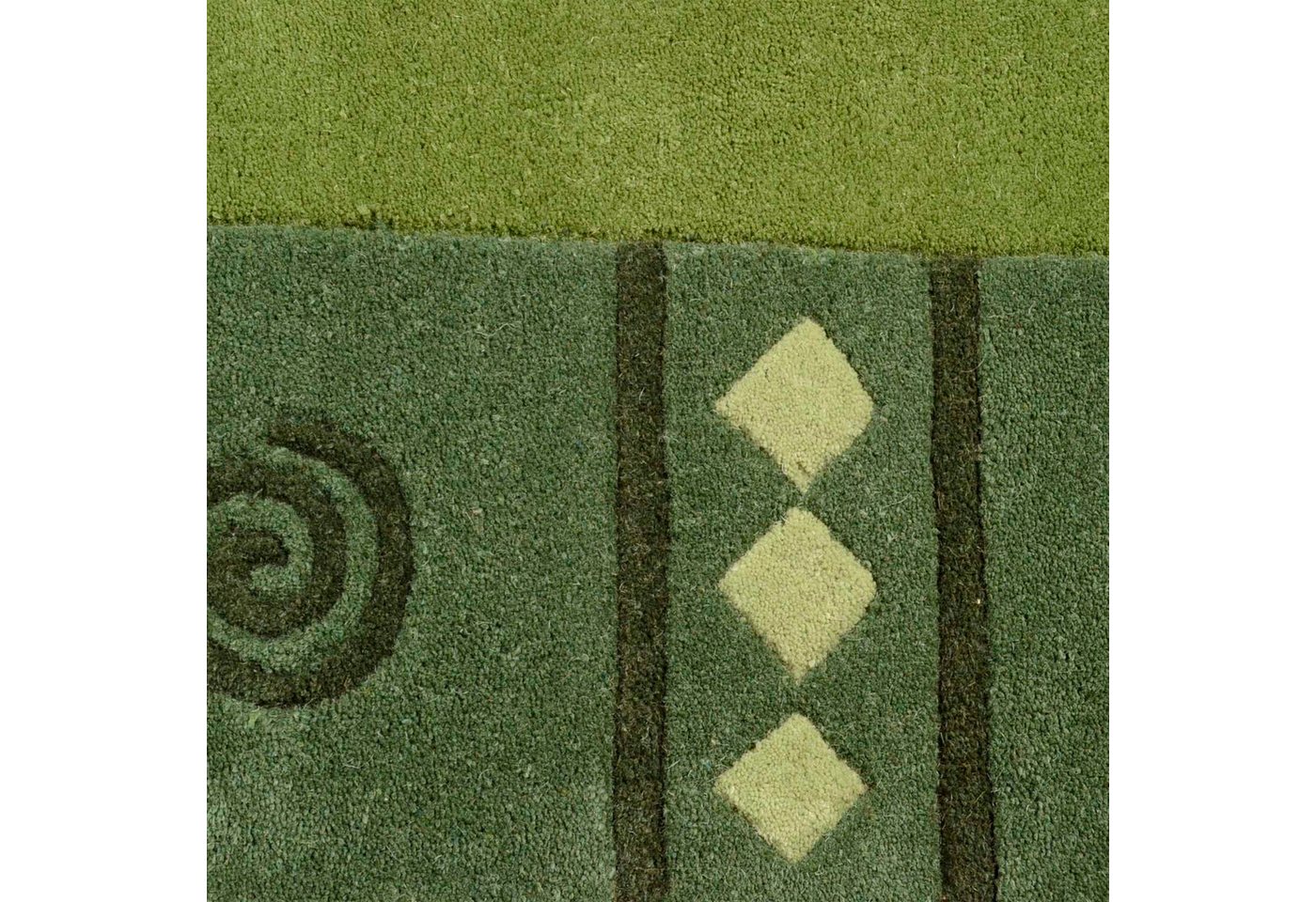 THEKO Wollteppich Ambadi, rechteckig, Höhe: 14 mm, reine Schurwolle, handgetuftet, mit Bordüre, modern, auch in rund Bild 3