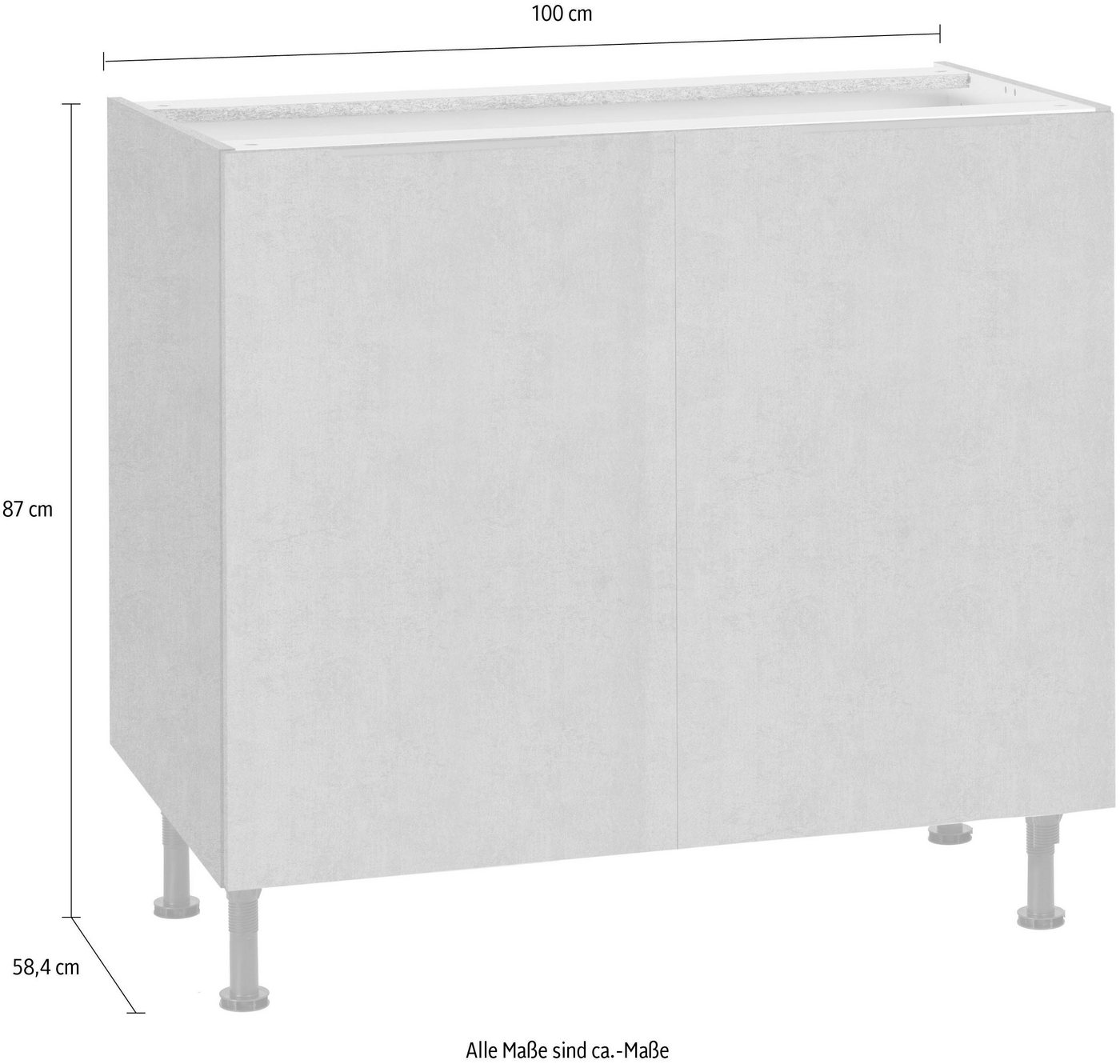 OPTIFIT Unterschrank Tara, Breite 90 cm