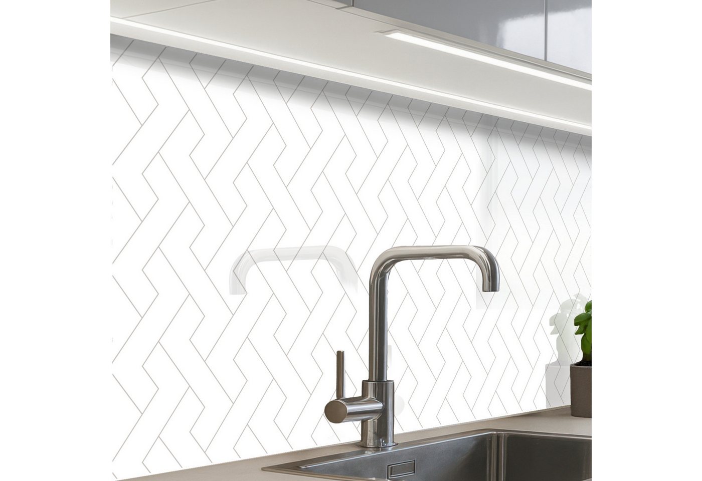 KitchenYeah Küchenrückwand Muster selbstklebend (keine Folie) Grafik - Muster - Modern, (1-tlg), Spritzschutz, Küche, Rückwand, Küchenwand, Küchenfront, 30x20 cm Bild 3