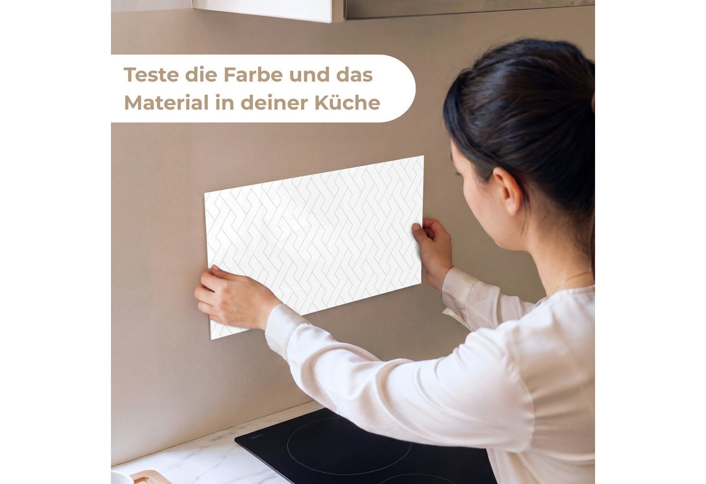 KitchenYeah Küchenrückwand Muster selbstklebend (keine Folie) Grafik - Muster - Modern, (1-tlg), Spritzschutz, Küche, Rückwand, Küchenwand, Küchenfront, 30x20 cm Bild 4