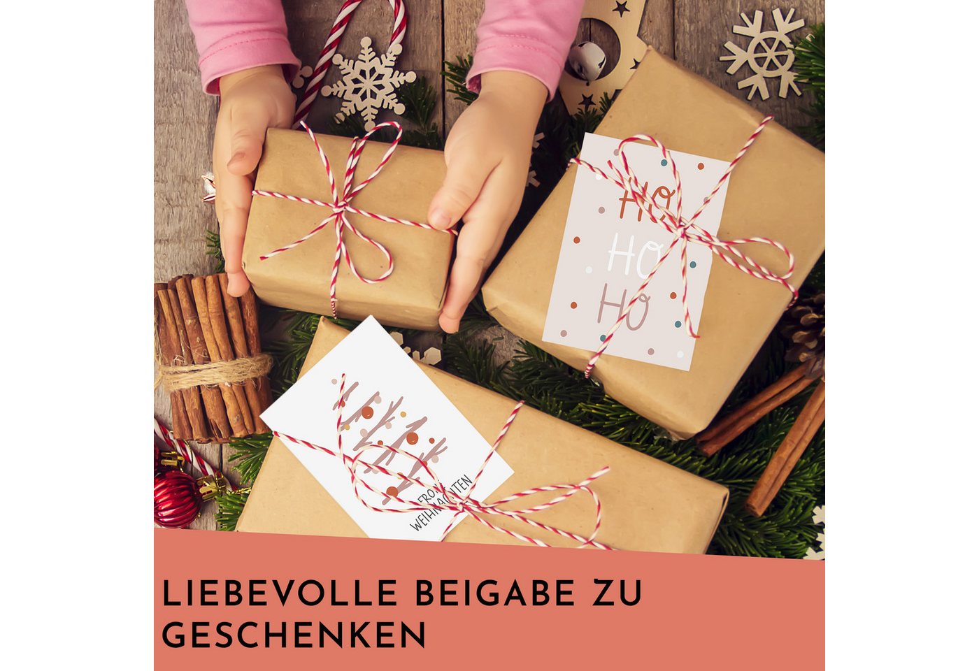 CraftWerk Grußkarten Weihnachtskarten mit Umschhlag, DIN A6 Klappkarten Grußkarten mit Motiven zu Weihnachten Bild 3