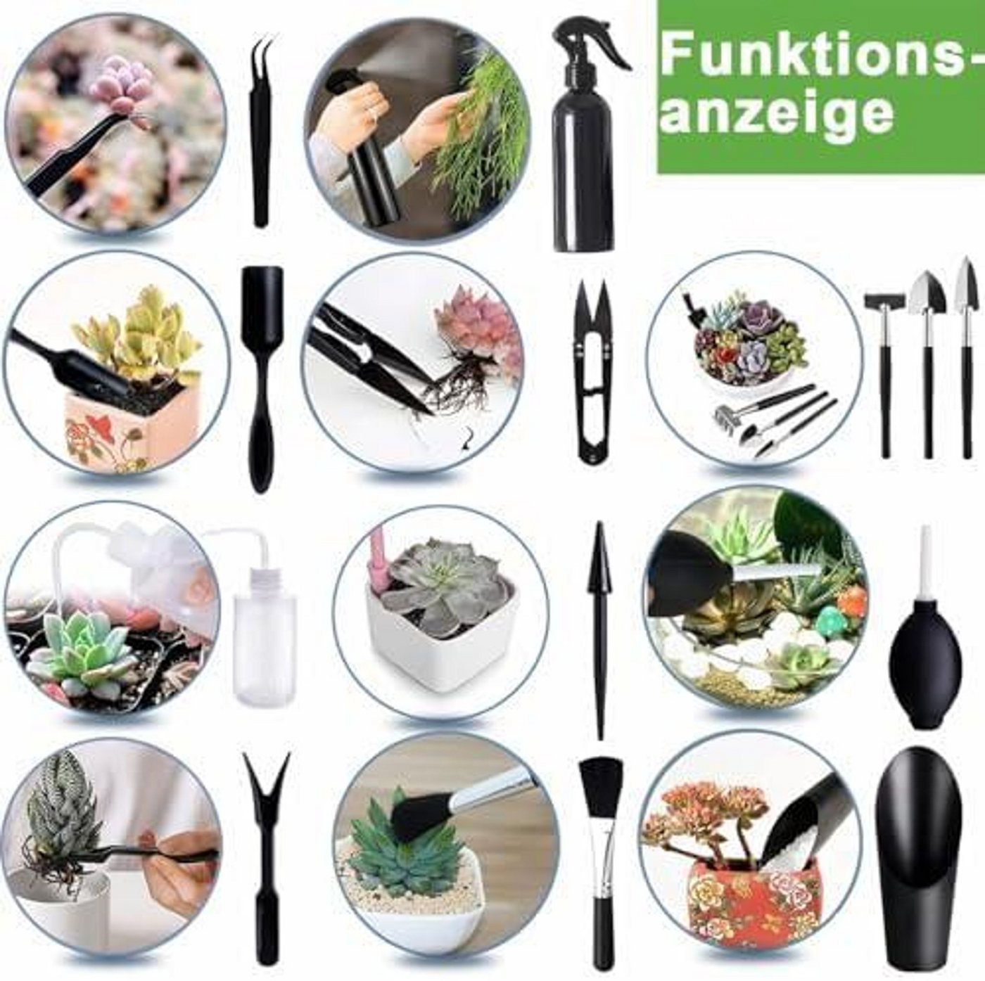 FELIXLEO Gartenpflege-Set Bonsai Werkzeug Set mit wasserdichte Umtopfmatte Gartenwerkzeug Bild 2