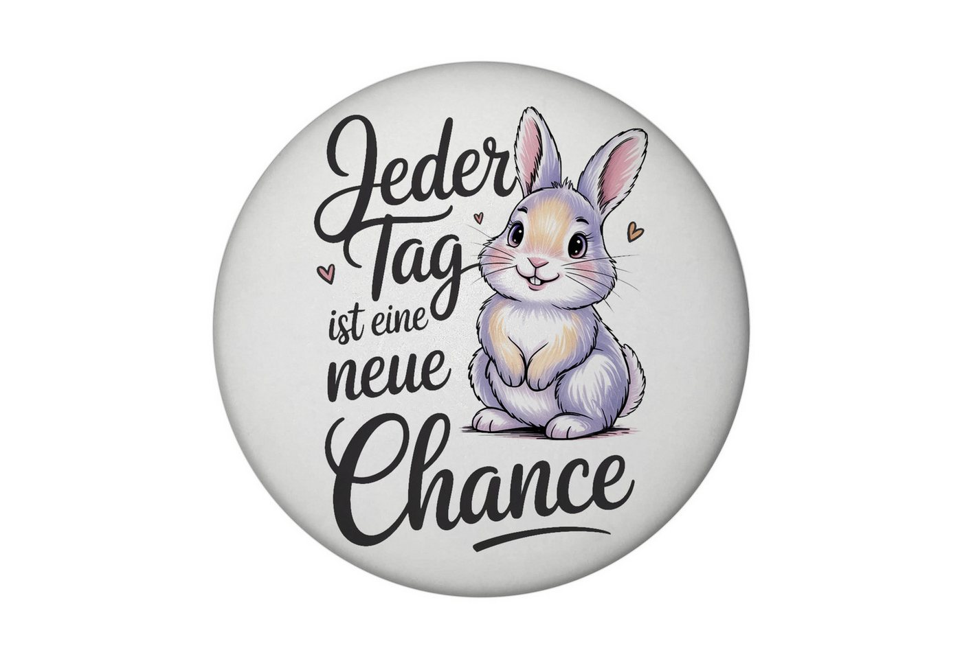 speecheese Magnet Hase mit Herzen Jeder Tag ist eine neue Chance Spruch Magnet Bild 2