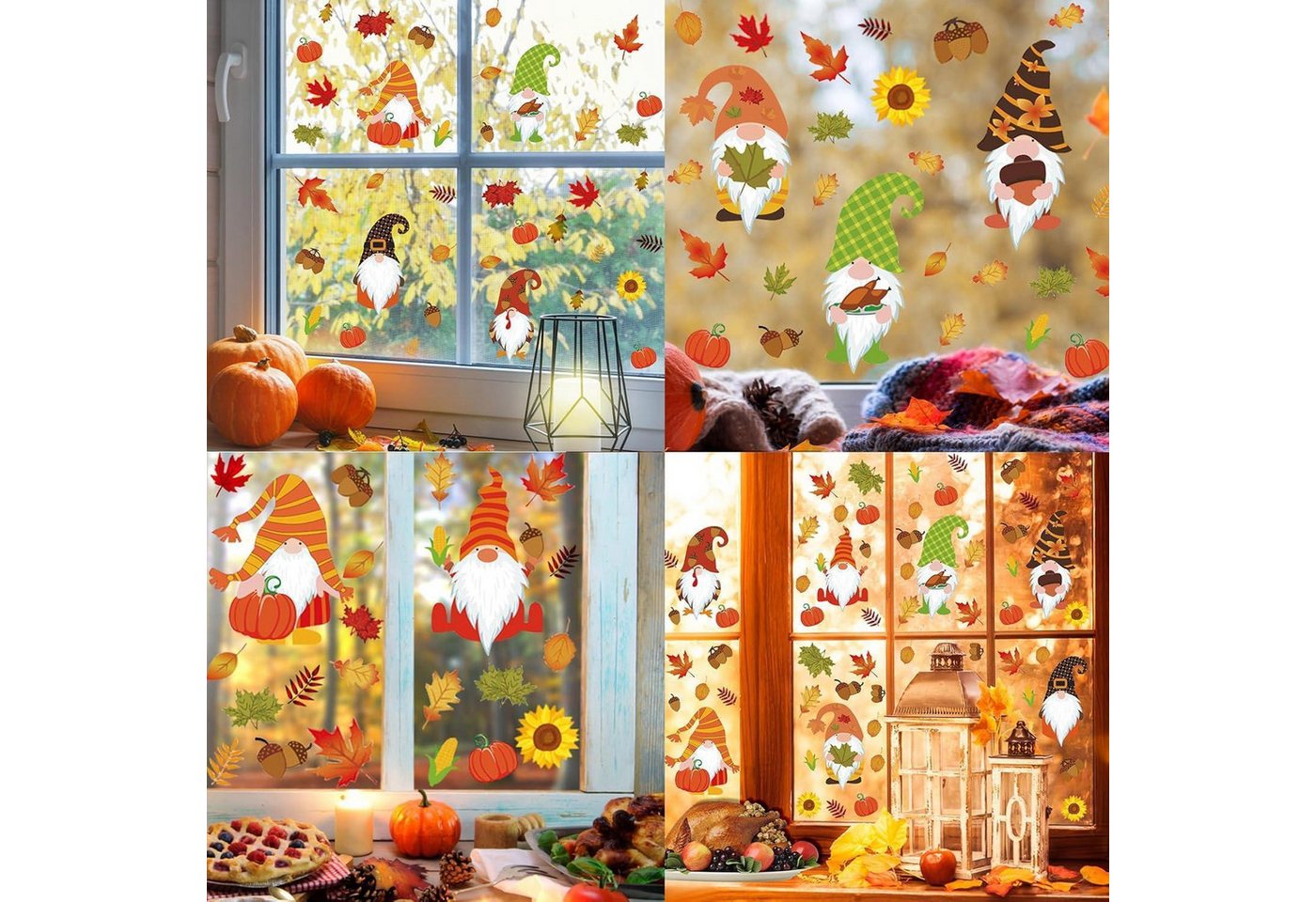 LuxusKollektion Fensterbild 8 Blatt Herbst Fensterbilder für Thanksgiving Bild 2