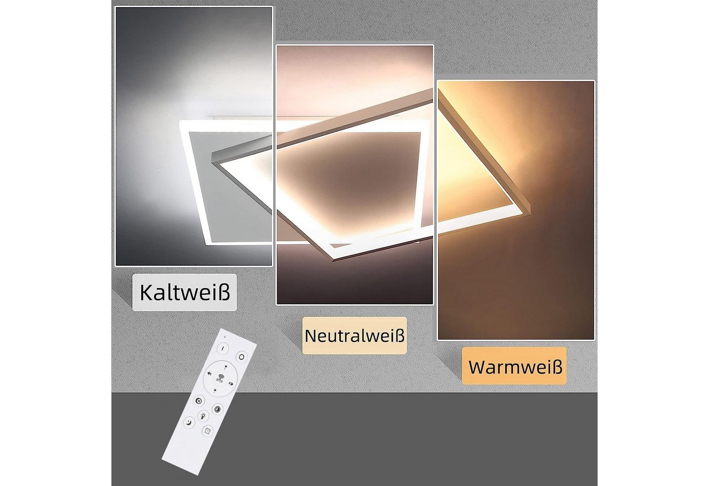 ZMH LED Deckenleuchte Deckenlampe Moderne 44W 44cm Wohnzimmer Esszimmer CCT/mit FB, LED fest integriert Bild 5