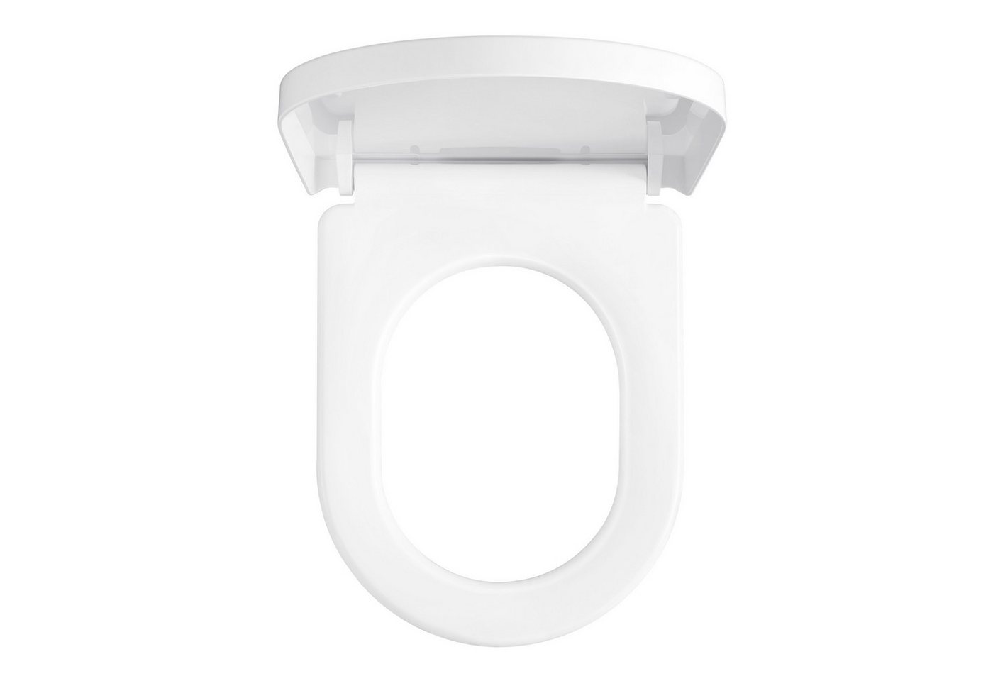 SONGMICS WC-Sitz WC-Sitz mit Absenkautomatik, Griff, Toilettensitz abnehmbar, WC-Deckel PP-Kunststoff, bis 300 kg belastbar, lange D-Form