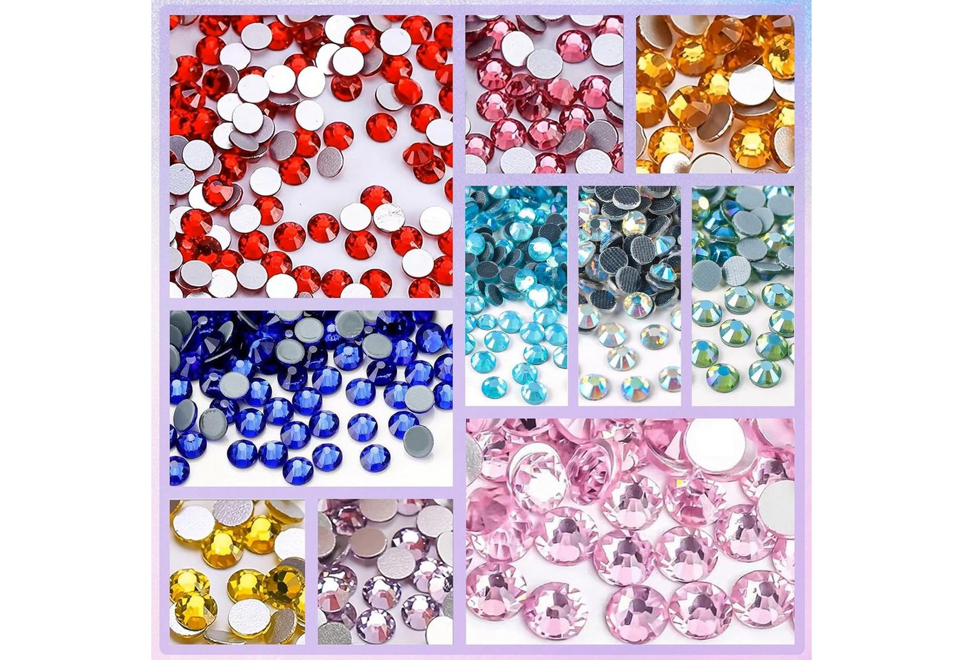 Zaewry Kreativset Jelly Strasssteine,Kit with Glue and Pen,Glitzersteine Bedazzling Kit, (15-tlg), für Nailart Gesichtsbemalung Kostüme und Andere DIY-Kreatione Bild 5