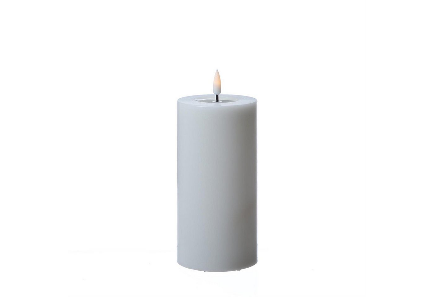 Deluxe Homeart LED-Kerze Mia Deluxe Echtwachs flackernd Wachsspiegel H: 15cm D: 7,5cm weiß, LED Classic, warmweiß (2100K bis 3000K) Bild 3