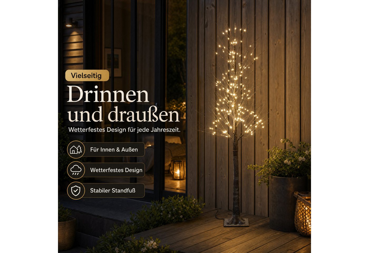 Northpoint LED Baum Northpoint LED-Baum 150 cm 240 LEDs mit Timer & Schnee Bild 5