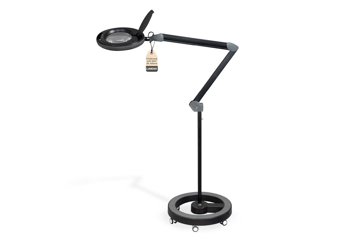 Lumeno Lupenlampe 851X dimmbare LED-Lupenleuchte, 152 mm kristallklare Linse, LED fest integriert, Kaltweiß, 6500 K Bild 2