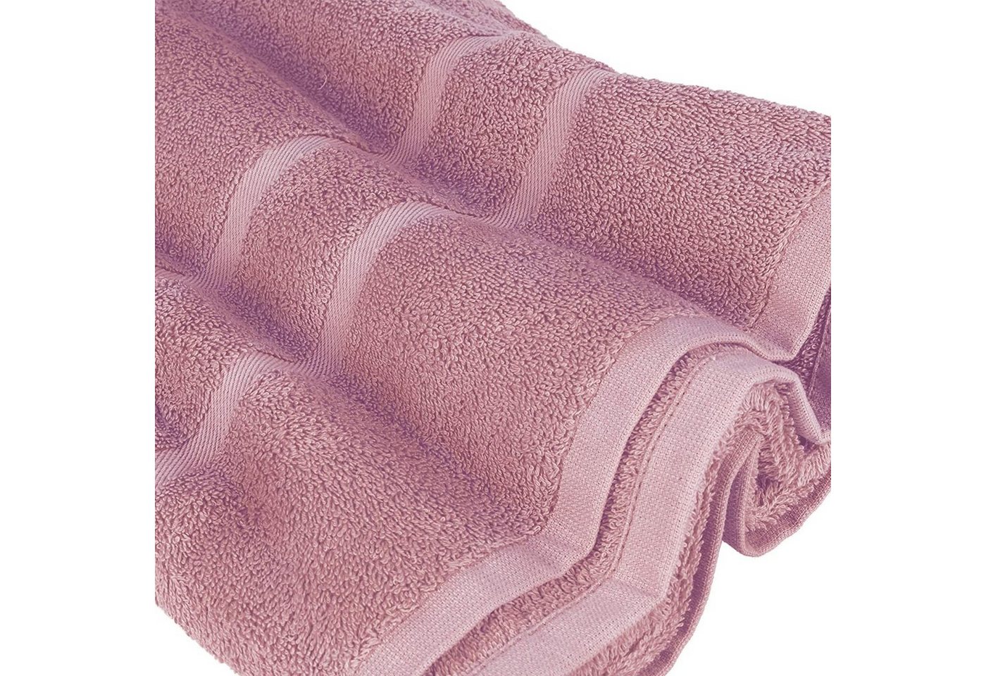 StickandShine Badetücher 4er Set Premium Frottee Badetücher 100x150 cm MAUVE Frottee