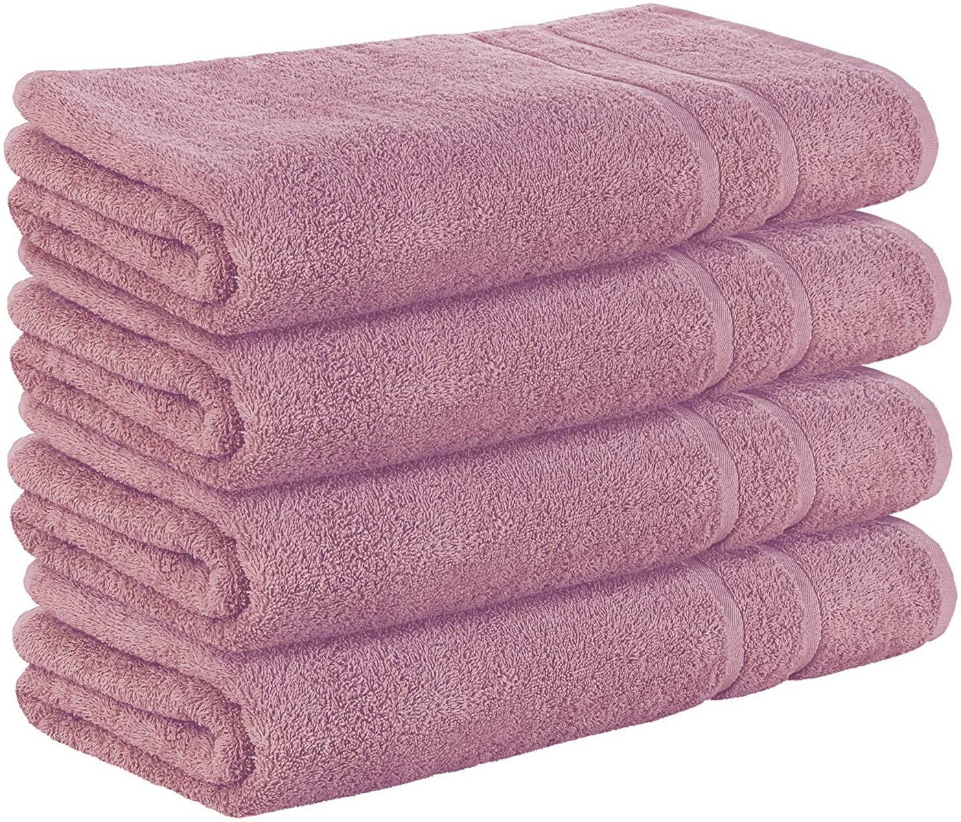 StickandShine Badetücher 4er Set Premium Frottee Badetücher 100x150 cm MAUVE Frottee Bild 3
