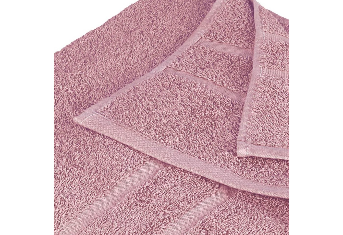StickandShine Badetücher 4er Set Premium Frottee Badetücher 100x150 cm MAUVE Frottee Bild 5