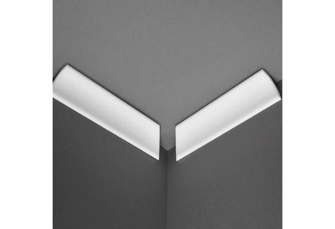 Decosa Zierleiste Deckenleiste B5 moderne Zierleiste XPS glatt - 10 Stück (20 m), Kleben, Polystyrol (Styropor), 10-St. Bild 2