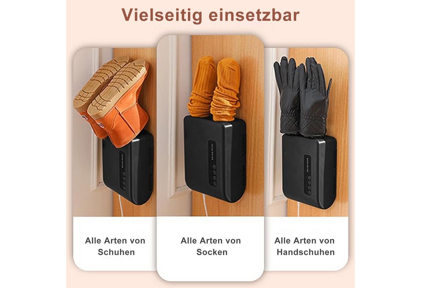 AIMAX Schuhtrockner Elektrisch Schuhtrockner Wandmontage Schuhheizung Stiefel Schuhwärmer, Zur hilft Gerüche, Bakterien zu bekämpfen, für Handschuhe Socken Bild 2