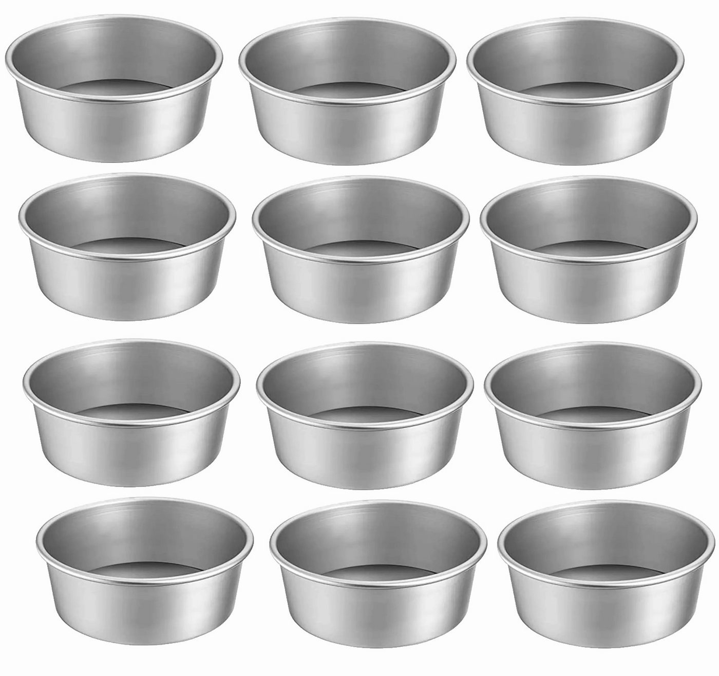 Schneider GmbH Backform glatt für Tartelette Mini-Kuchen Desserts °100mm/20mm Edelstahl, (12-tlg)