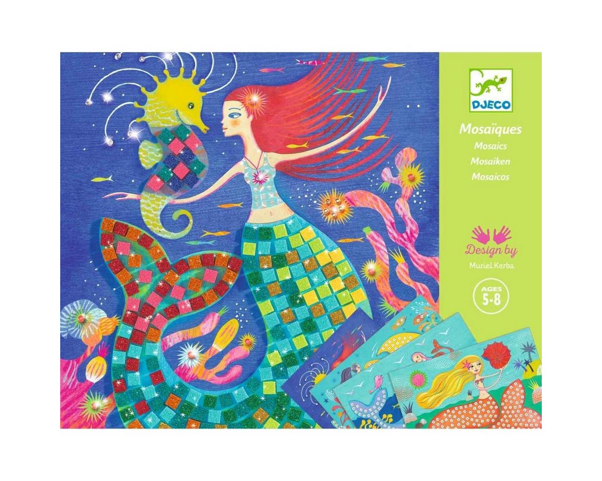 DJECO Kreativset Mosaik Glitzer: Der Gesang der Meerjungfrauen DJ09423