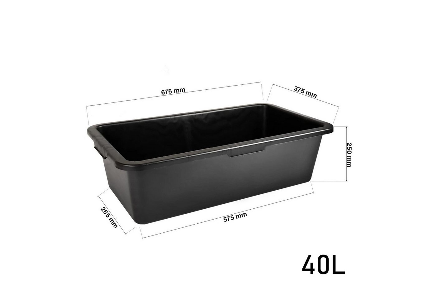 Prima-Online Mörtelkübel Mörtelkasten 40L / 65L / 80L Mörtelwanne, (3-tlg), [ 3er Set 40L ] Bild 4