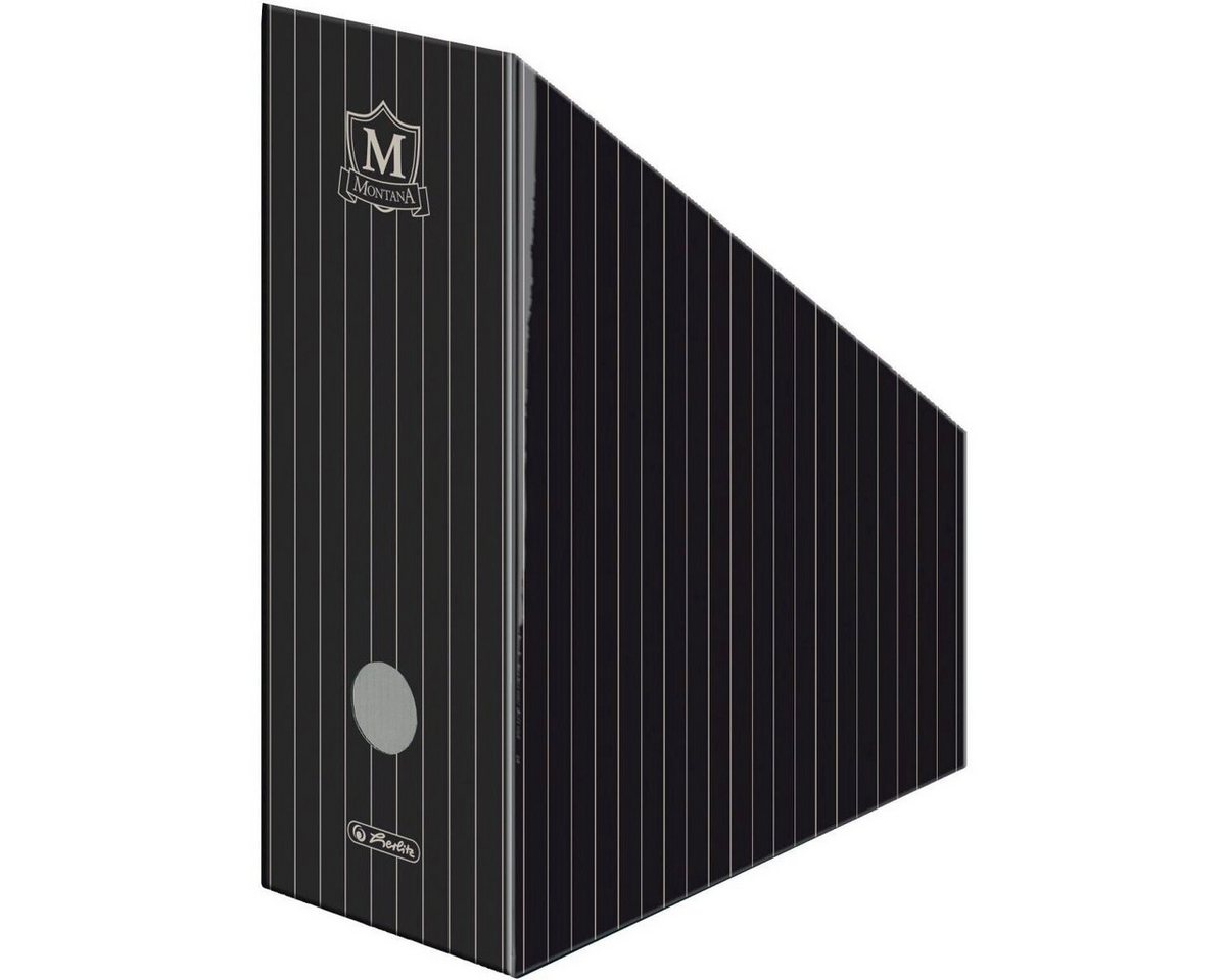 Herlitz Stehsammler Stehsammler A4-C4 Wellpappe breit schwarz Montana IV
