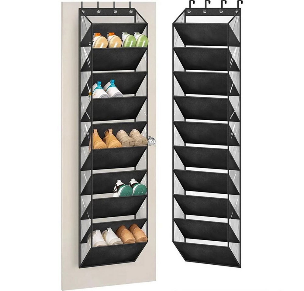 Coonoor Hängeregal Schuh-Organizer mit großen, tiefen Taschen, Hängeregal Schuhhalter, für schmale Türen Bild 2