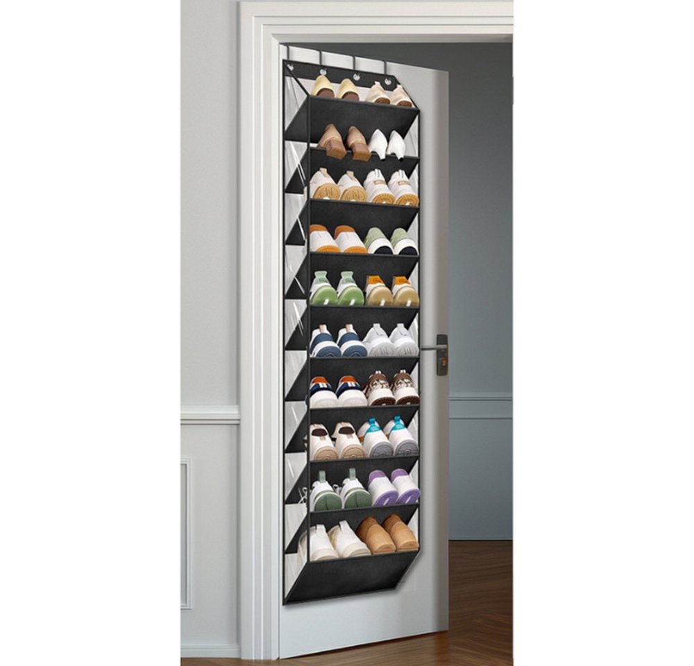 Coonoor Hängeregal Schuh-Organizer mit großen, tiefen Taschen, Hängeregal Schuhhalter, für schmale Türen Bild 5
