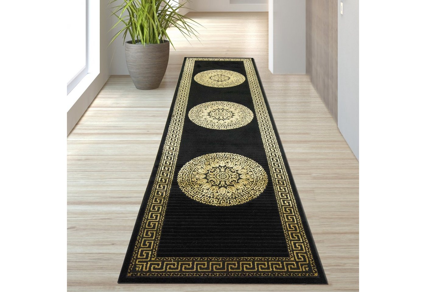 TeppichHome24 Teppich Teppich Modern Muster in schwarz gold, rechteckig Bild 2