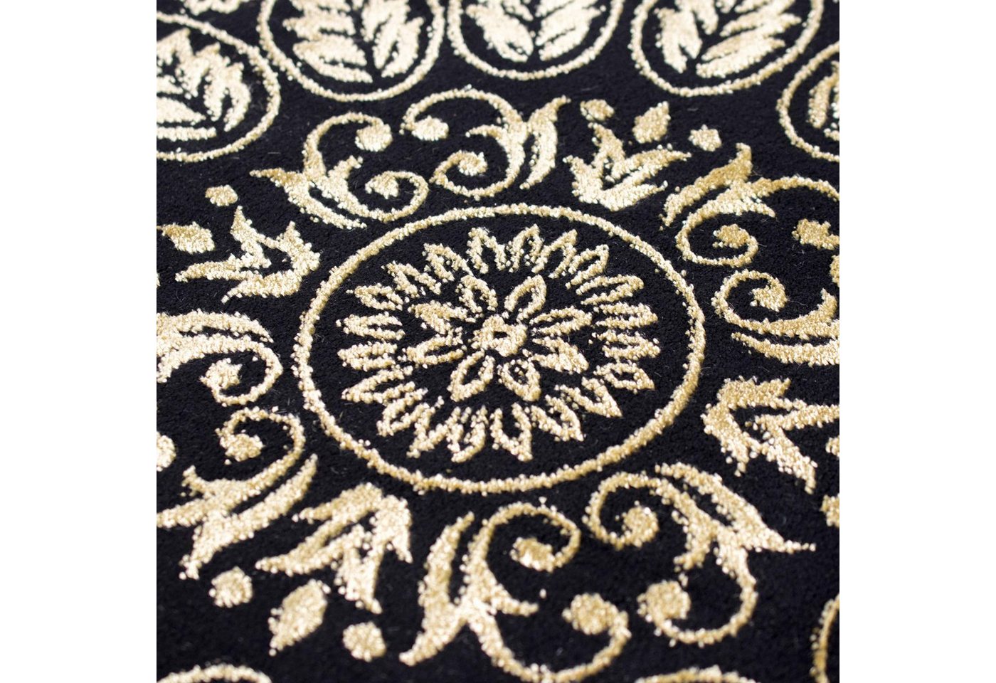 TeppichHome24 Teppich Teppich Modern Muster in schwarz gold, rechteckig Bild 3