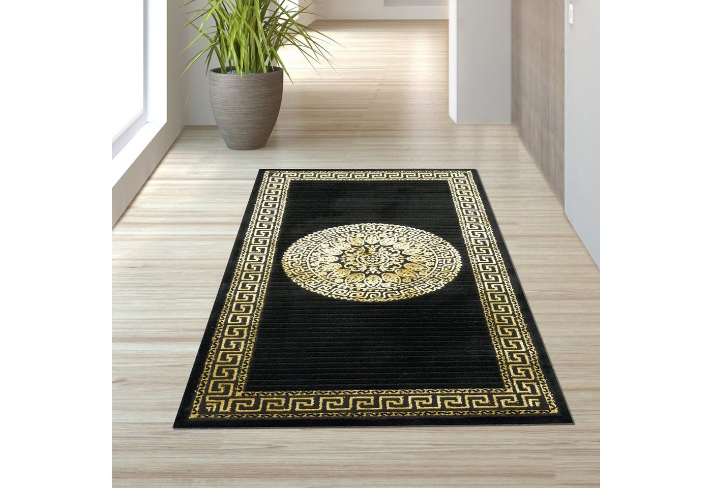 TeppichHome24 Teppich Teppich Modern Muster in schwarz gold, rechteckig Bild 5