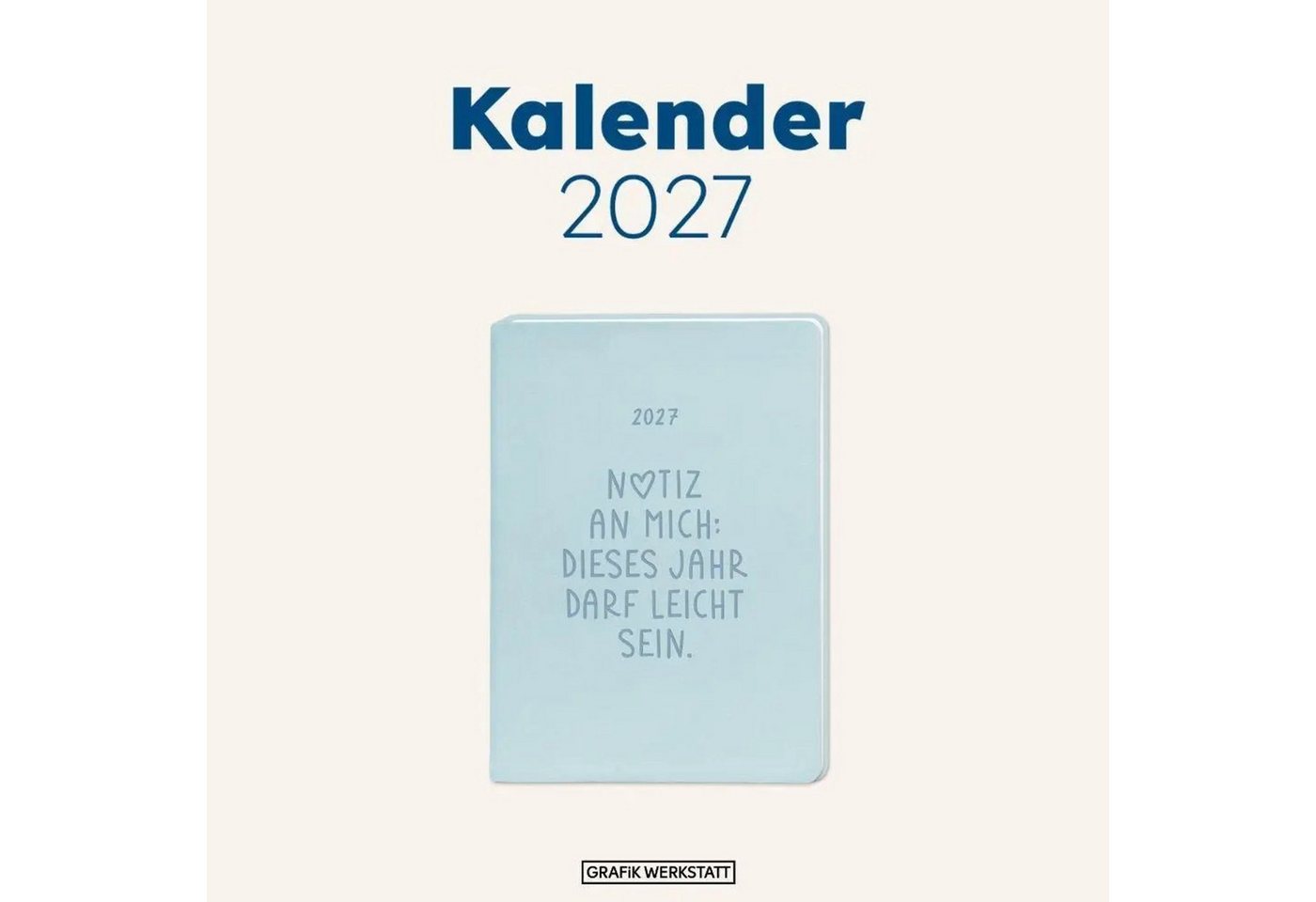 Grafik Werkstatt Taschenkalender Terminplaner Lederlook 2027 Hellblau Bild 3