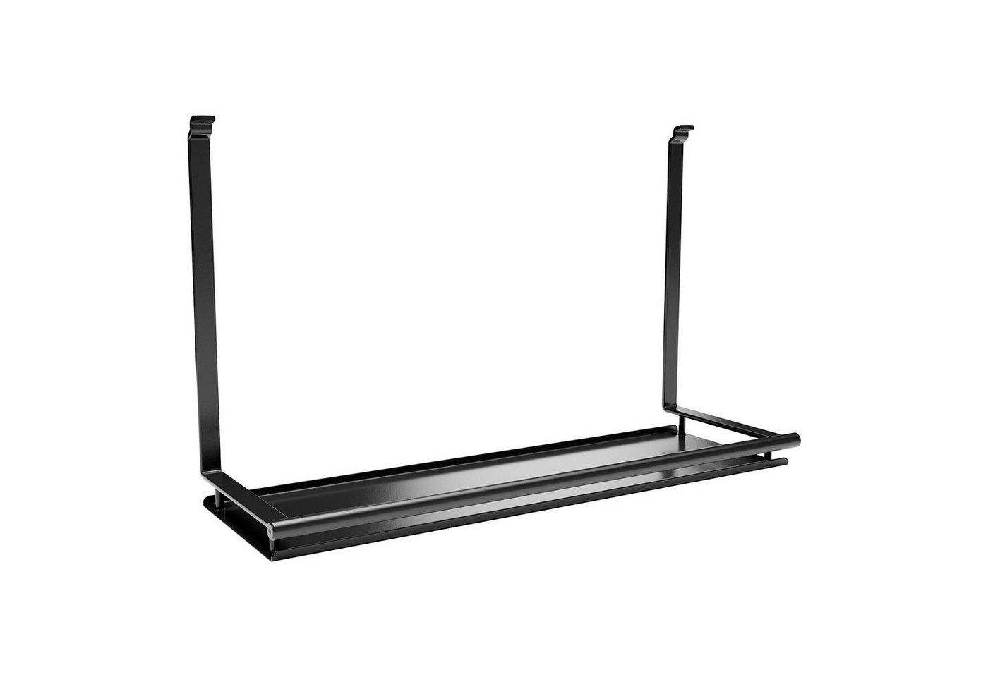 Kesseböhmer Küchenrückwand Linero Style Relingsystem für die Küche - versch. Elemente, (1-tlg), Universalablage in schwarz zum Einhängen