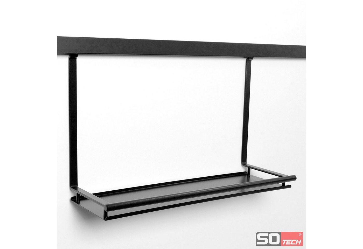 Kesseböhmer Küchenrückwand Linero Style Relingsystem für die Küche - versch. Elemente, (1-tlg), Universalablage in schwarz zum Einhängen Bild 4