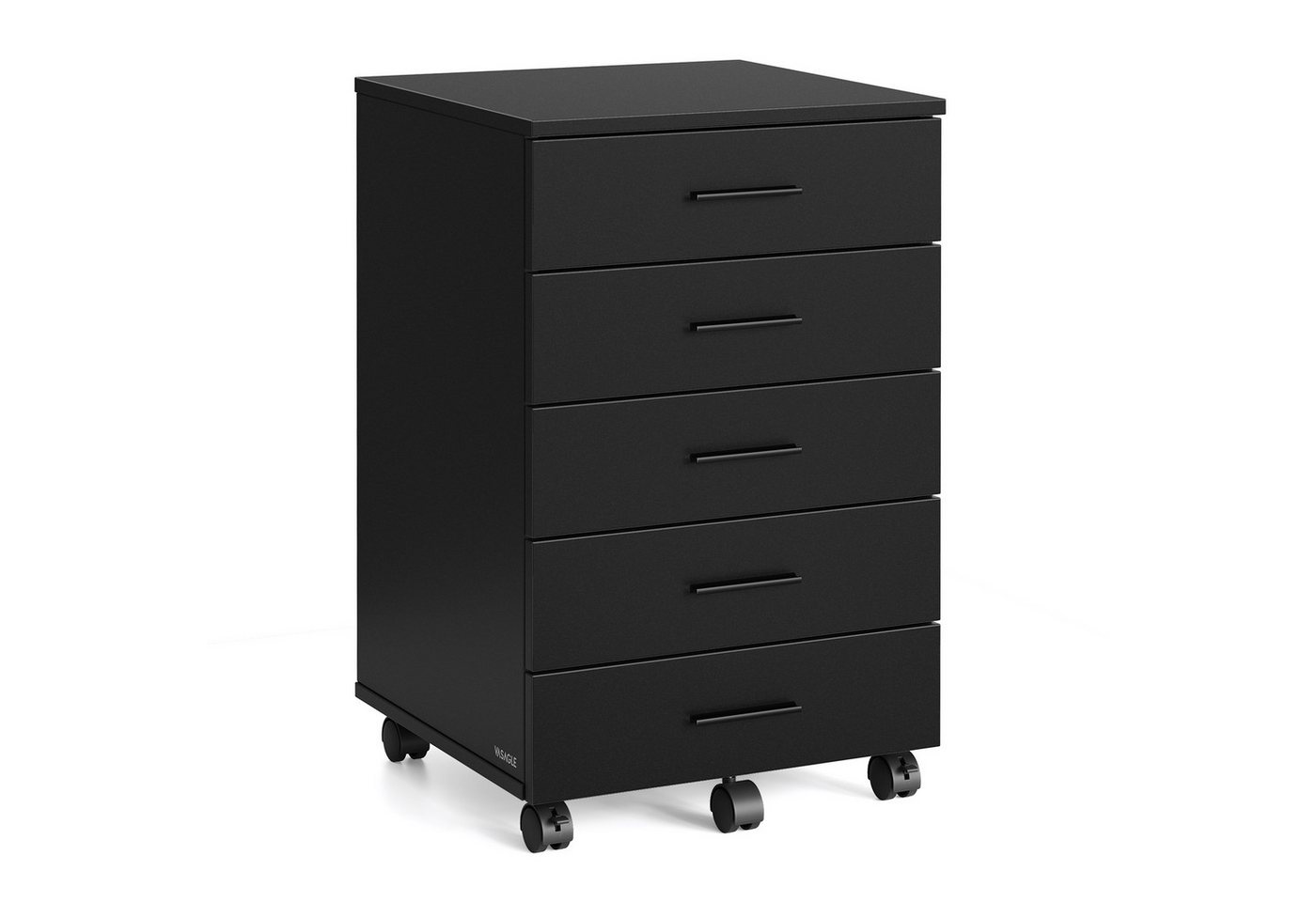 VASAGLE Rollcontainer mobiler Aktenschrank, Schubladenschrank, für Büro, Homeoffice, mit schraubenlosen Gleitschienen, Druckerständer Bild 2