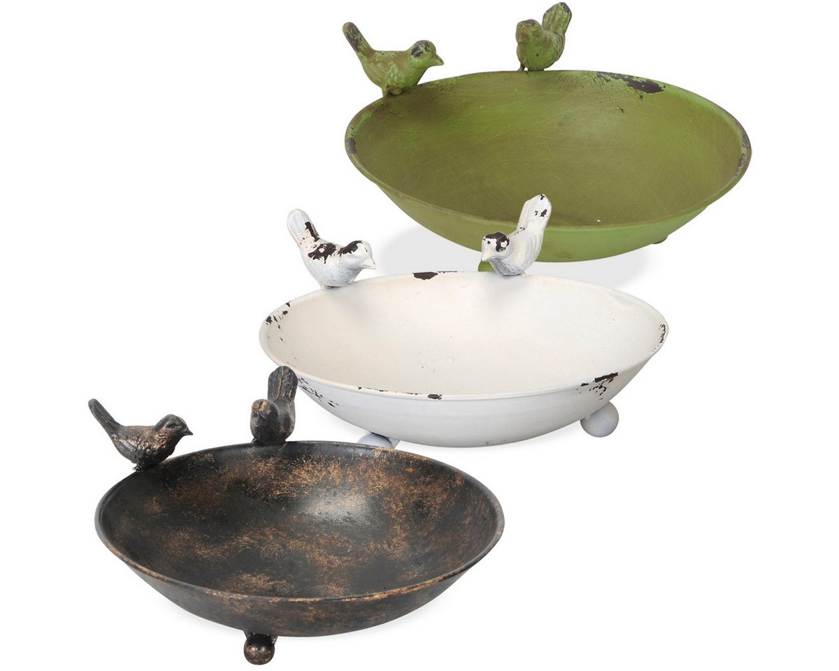 matches21 HOME & HOBBY Gartenfigur Vogeltränke Vögelchen Grün, (1 St)