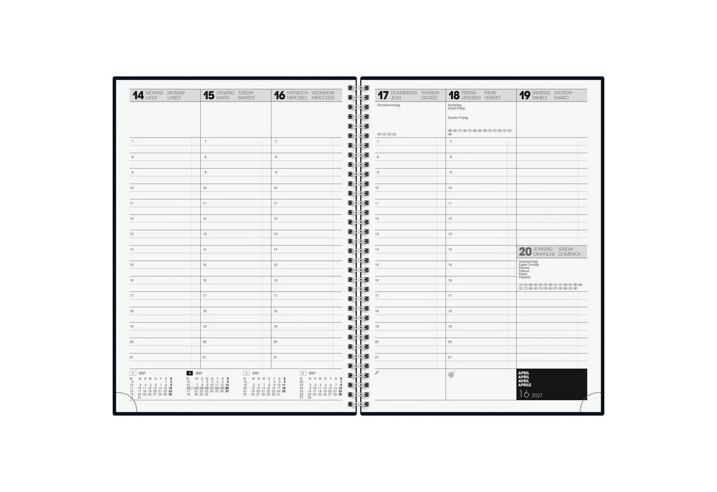 Baier & Schneider Taschenkalender BRUNNEN 1078101907 Buchkalender Premium Mod. 781 2027 A4,... Bild 2