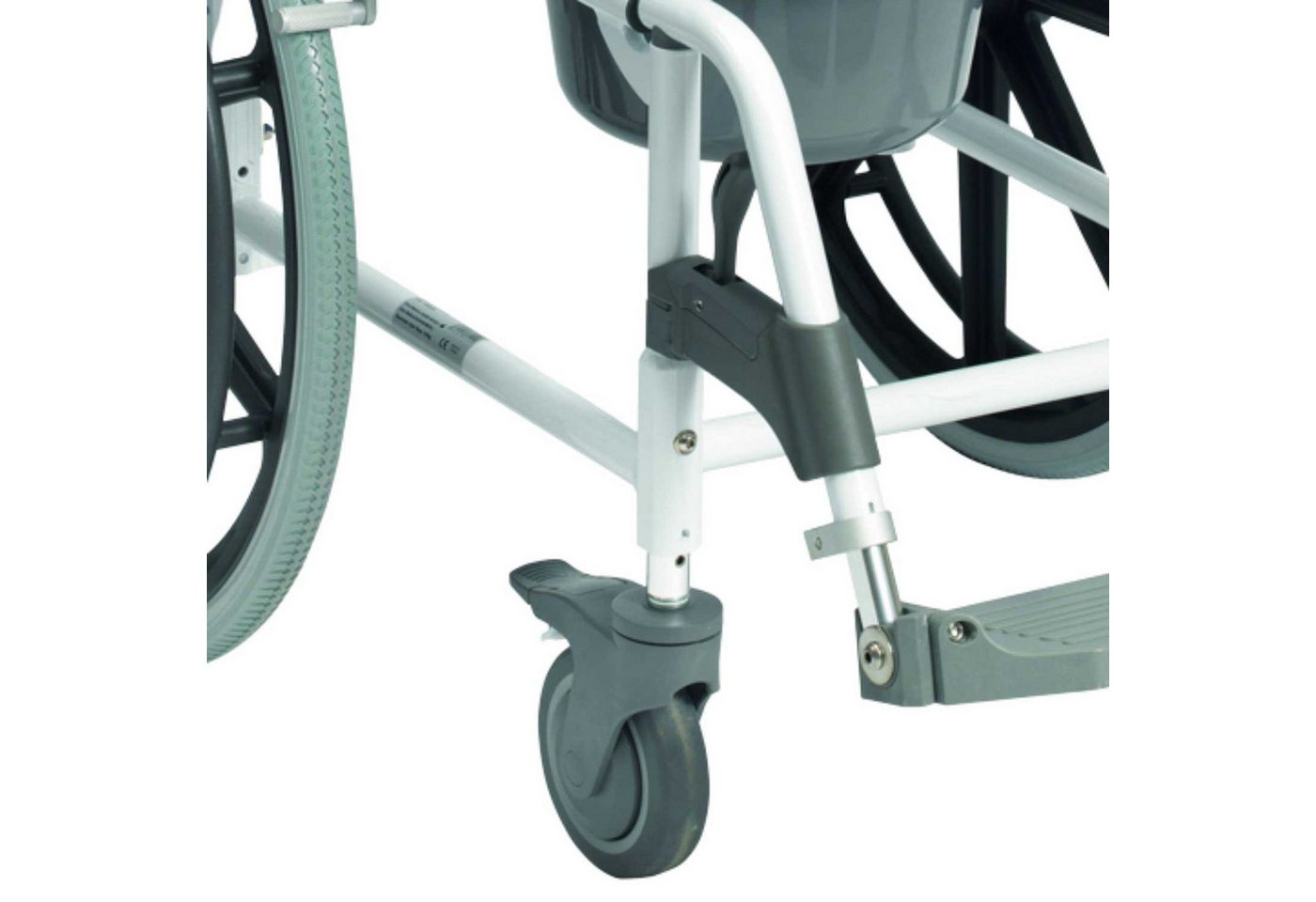Drive Medical Dusch-Toilettenrollstuhl Drive Medical Aston 24 Dusch-Toilettenrollstuhl mit 24-Zoll-Rädern, mit Toilettenfunktion, 24-Zoll-Antriebsräder Bild 3
