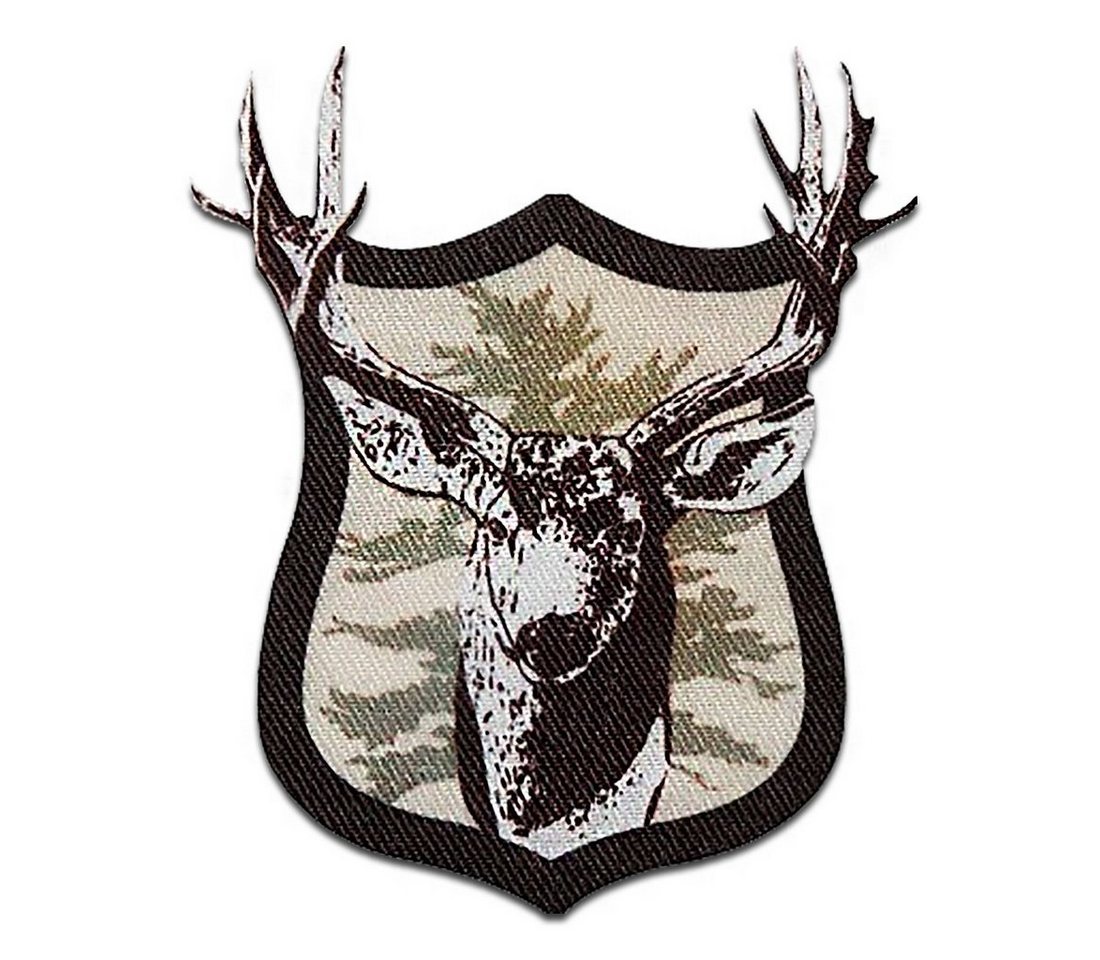 Catch the Patch Aufnäher Bügelbild, Aufbügler, Applikationen, Patches, Flicken, zum aufbügeln, Polyester, Hirsch Trachten - Größe: 6 x 8,5 cm Bild 2