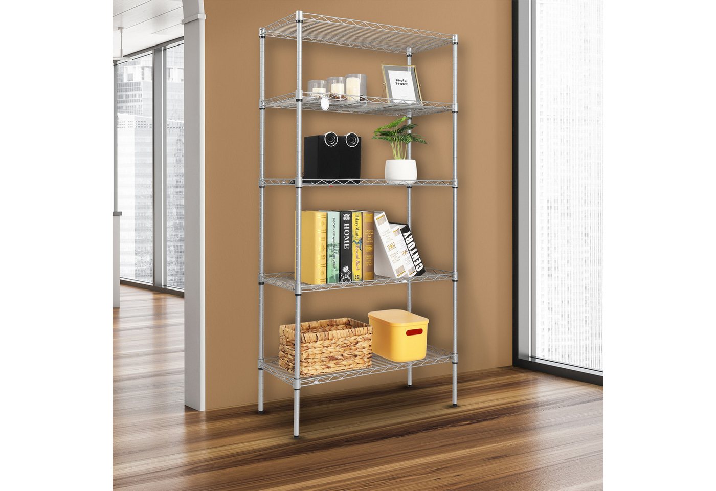 VINGLI Regal Standregal aus Eisen​, Küchenregal 5/6 Ablagen, Modern Bild 4