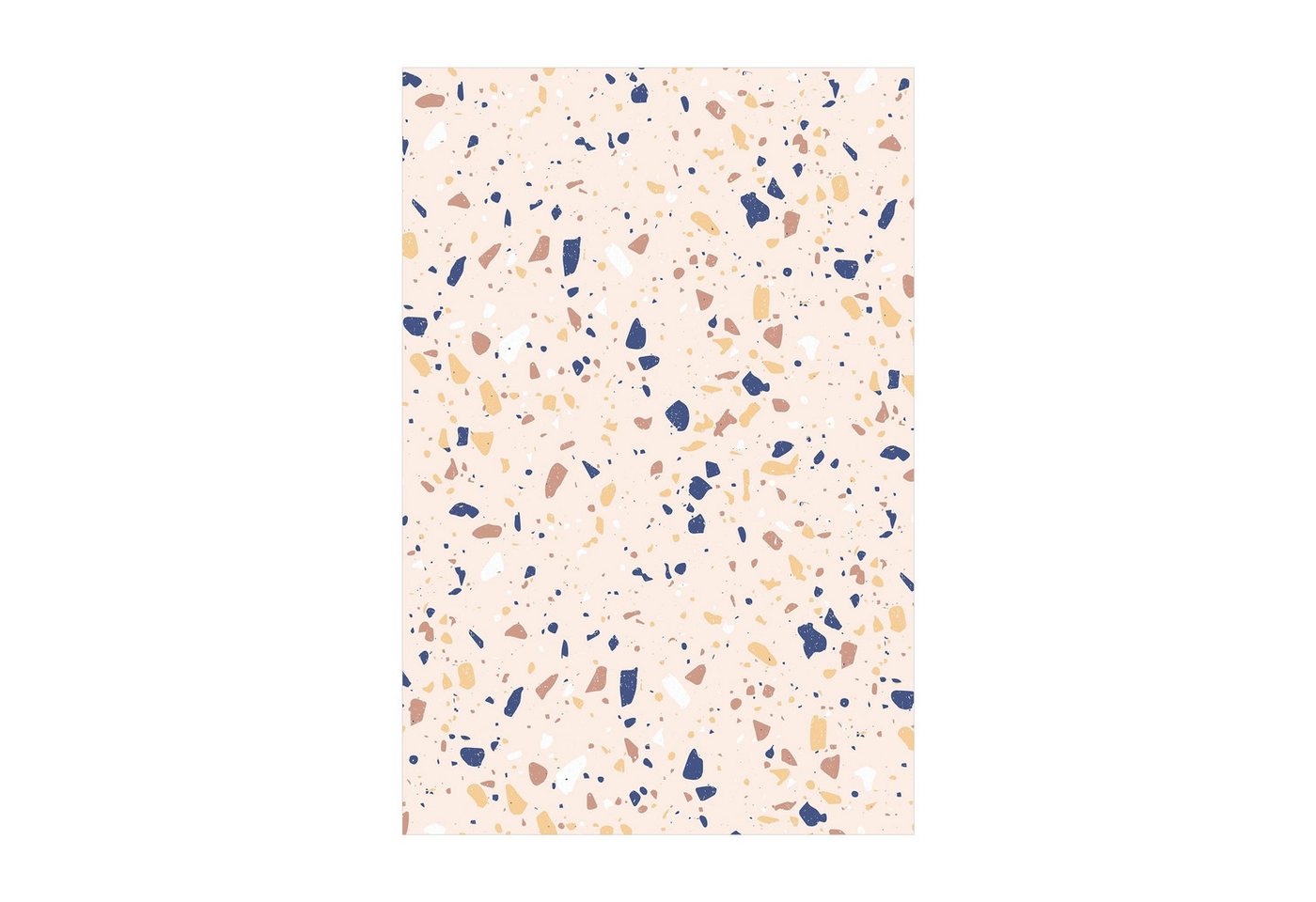 Bilderdepot24 Teppich Vinyl Wohnzimmer Schlafzimmer Flur Küche Muster Terrazzo, rechteckig - beige glatt, nass wischbar (Küche, Tierhaare) - Saugroboter & Bodenheizung geeignet Bild 2