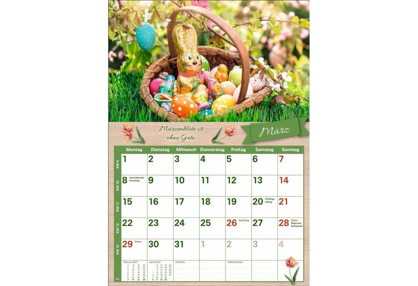 HEYE Wandkalender Rentnerkalender 2027 Bild 3
