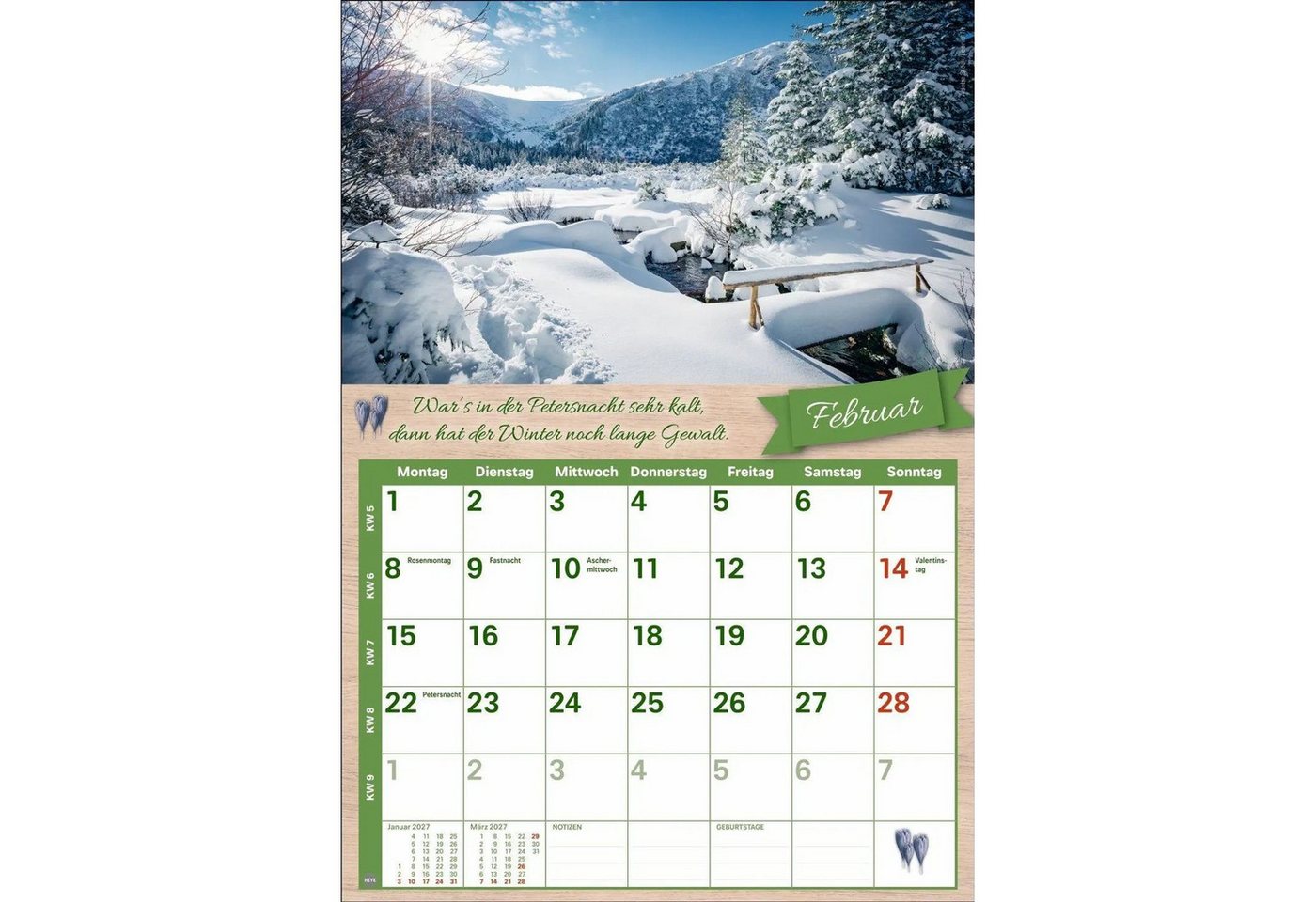 HEYE Wandkalender Rentnerkalender 2027 Bild 4