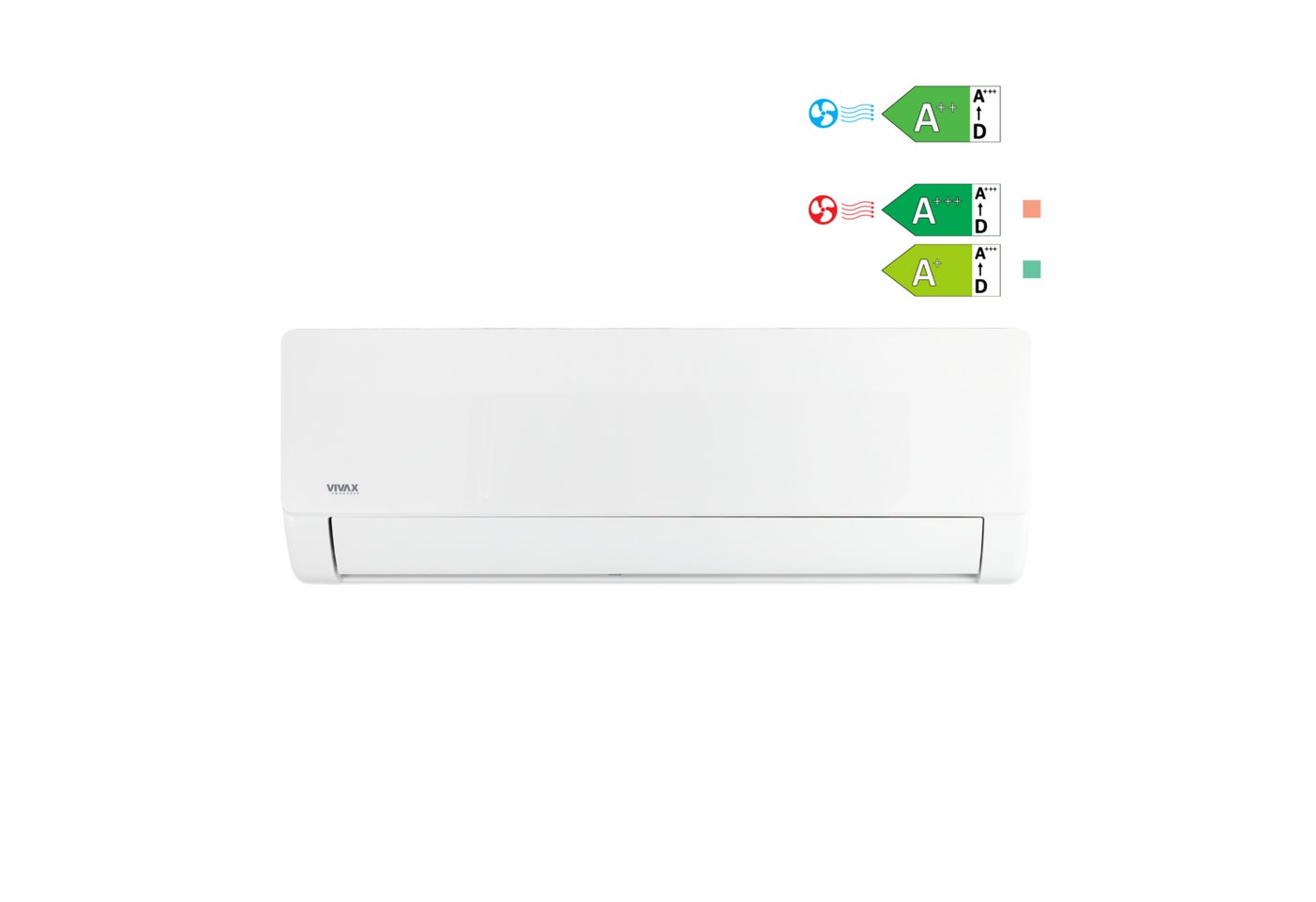 Vivax Split-Klimagerät A++ Split Klimaanlage für Wohnung ohne Abluftschlauch kühlen & Heizen, Selbstreinigung, Entfeuchtungsfunktion, ECO-Funktion, Staubfilter Bild 5