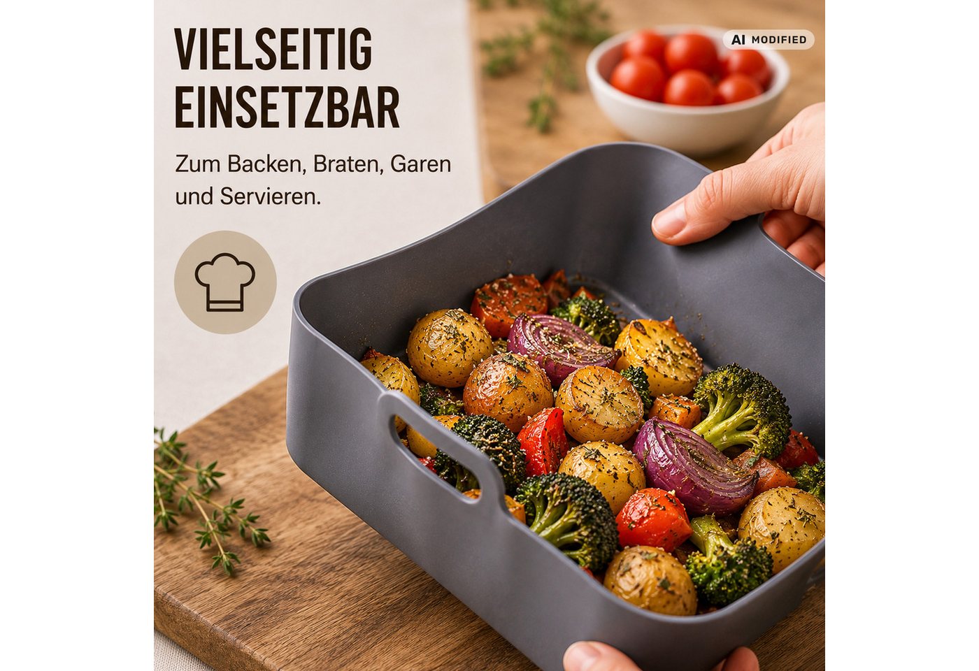 Bestlivings Silikonform AirFryer Backform, (2-tlg)