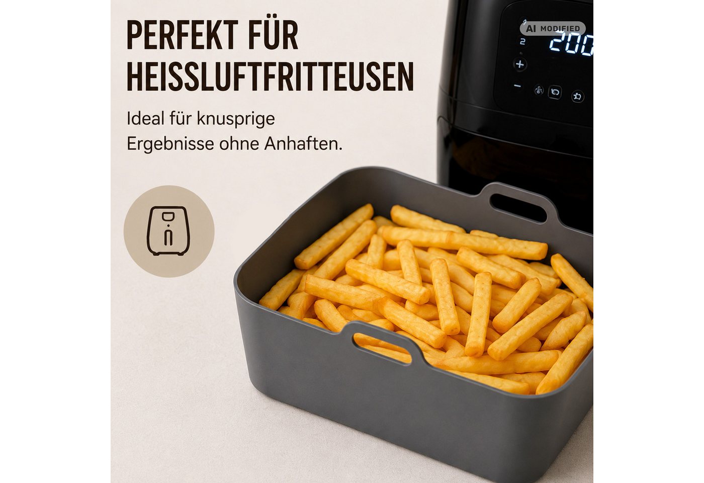 Bestlivings Silikonform AirFryer Backform, (2-tlg) Bild 2