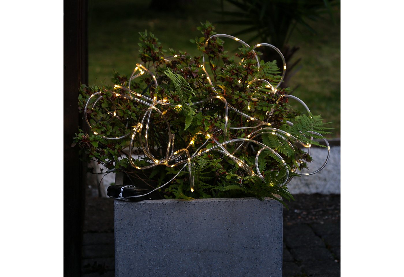 MARELIDA LED-Lichterschlauch LED Lichtschlauch warmweiß Außen Lichterkette Party Garten Balkon 12m, 120-flammig Bild 4