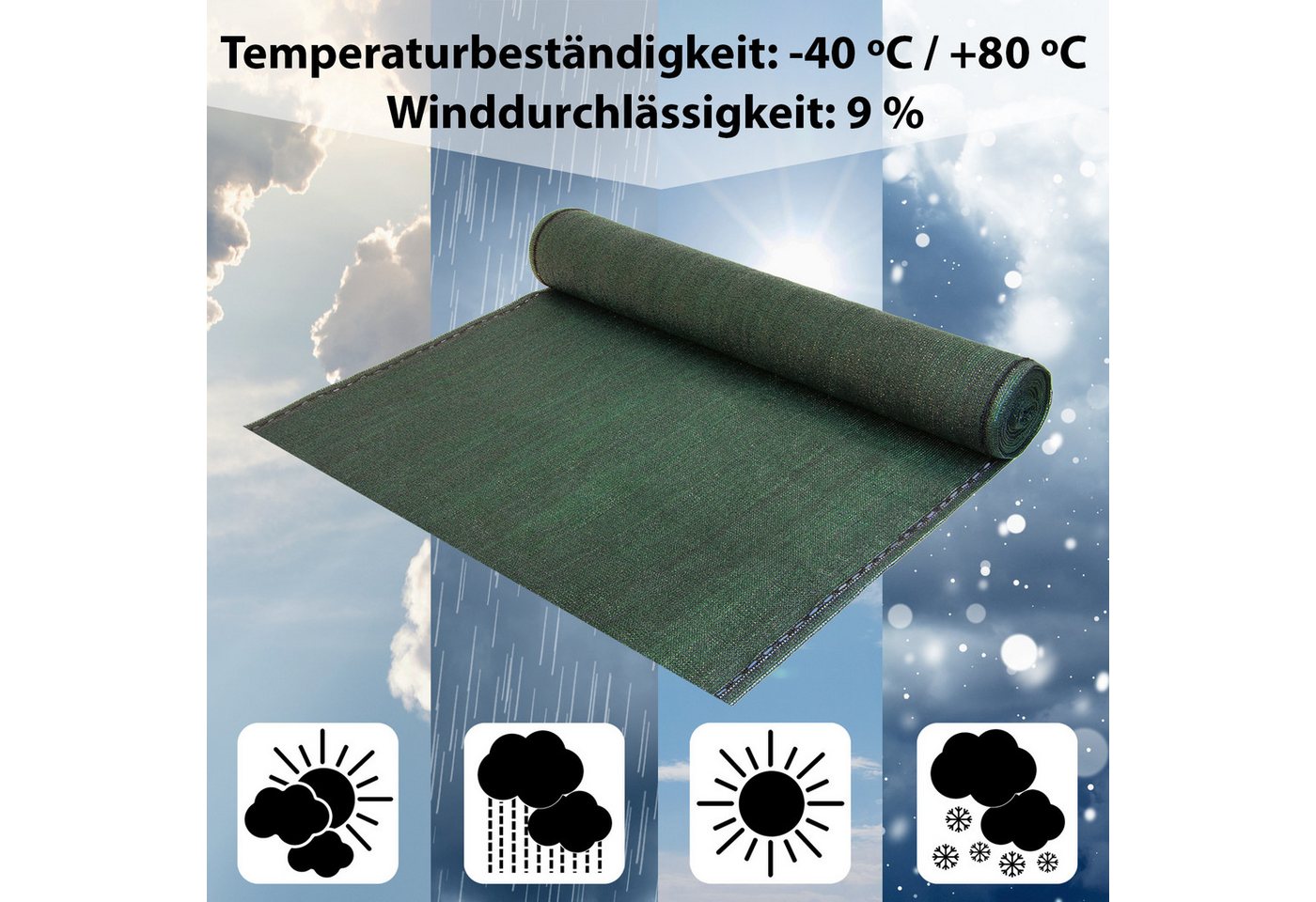 Montafox Blende Sichtschutz - UV-resistent, reißfest, windfest Bild 3