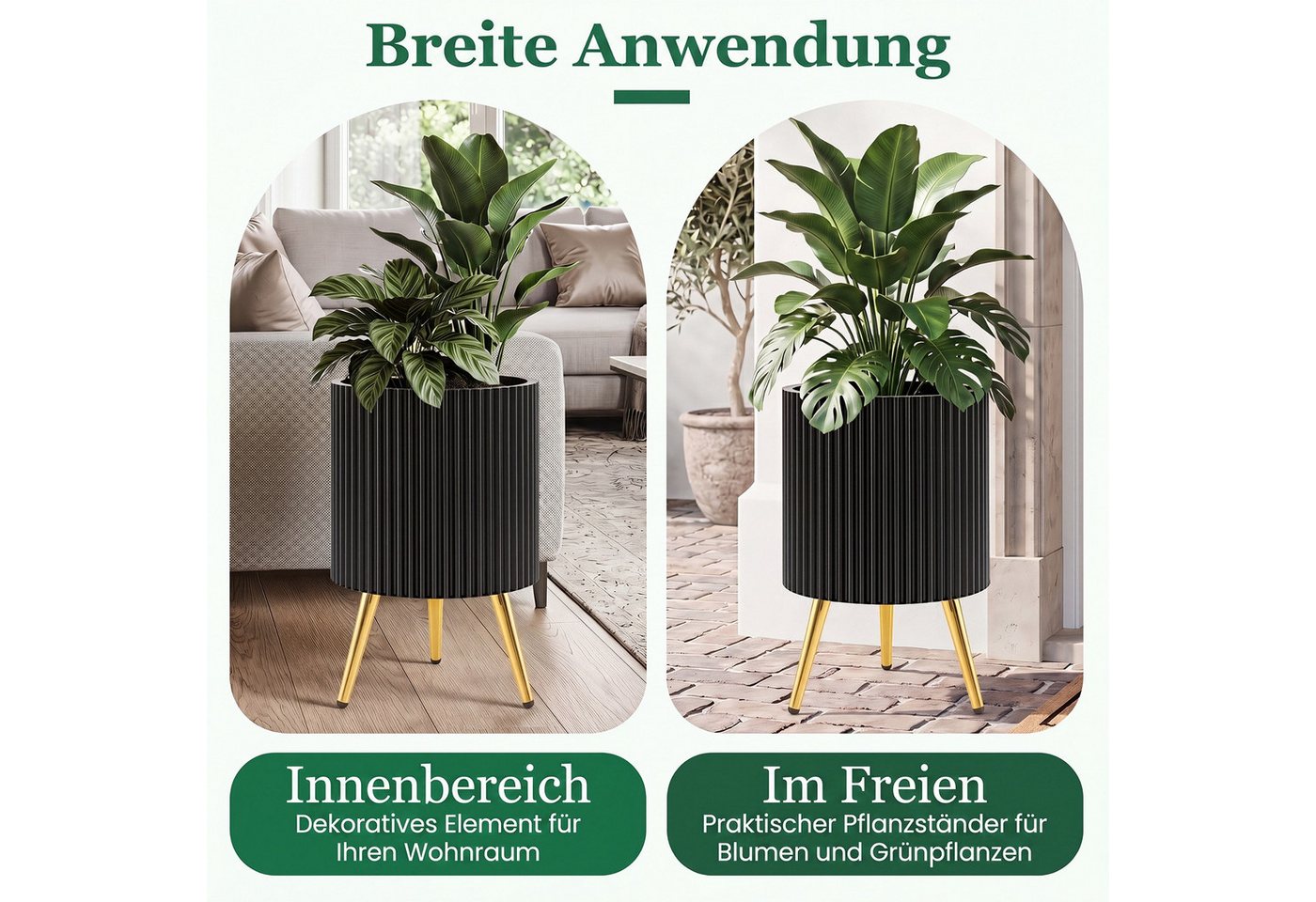 COSTWAY Blumentopf, groB drauBen, Blumenkübel mit Drainagelöchern Bild 4