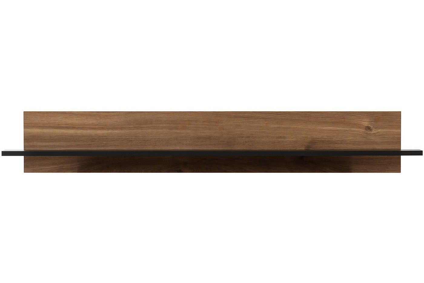 KONSIMO® Wandregal CHRISTO Wandboard, ABS-Kanten, Loft, hergestellt in der EU, 135 cm, Wandmontage, Holzoptik, dunkle Eiche Bild 3