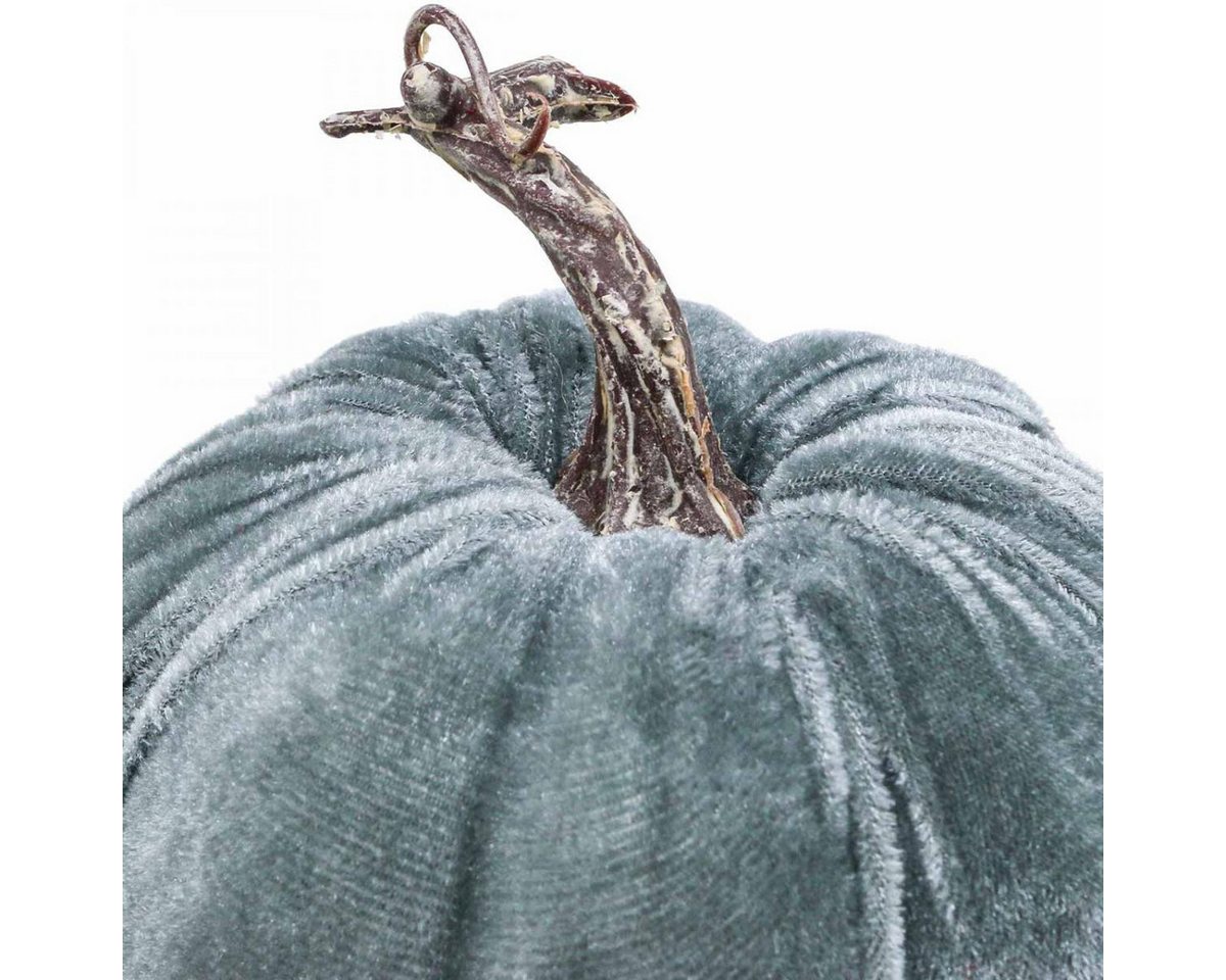 Florists Products Streudeko Kürbis Deko-Set Herbst, 3er-Set in Beige und Grau, beflockte, 3 Stück Bild 3