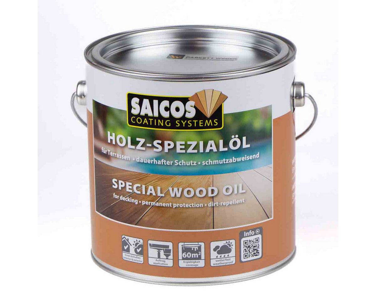 Saicos Holzöl Saicos Holz-Spezialöl Terrassenöl Farblos (0110) 2,5 Liter