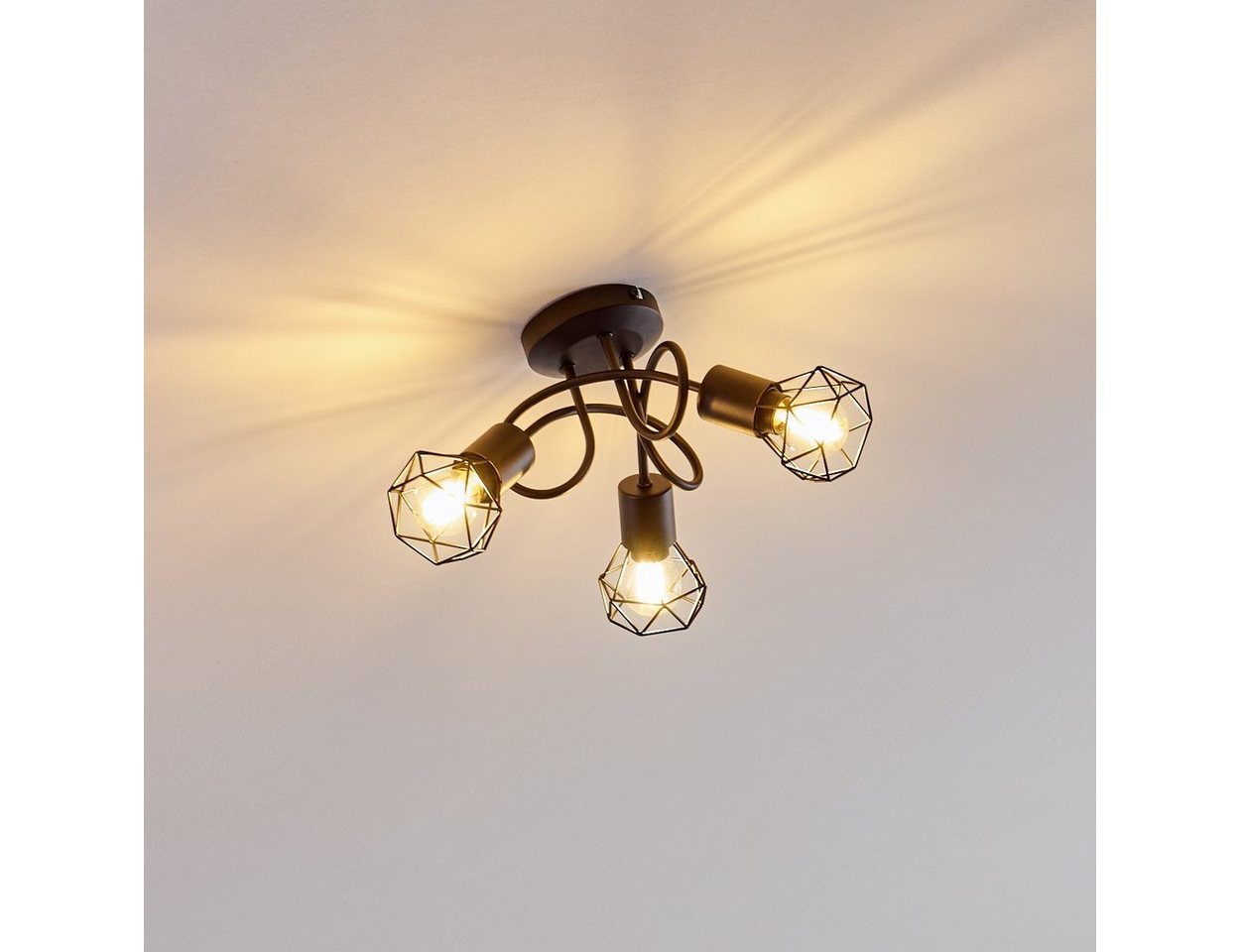 hofstein Deckenleuchte Decken Lampen schwarz Wohn Schlaf Zimmer Raum Leuchten verstellbar Bild 3